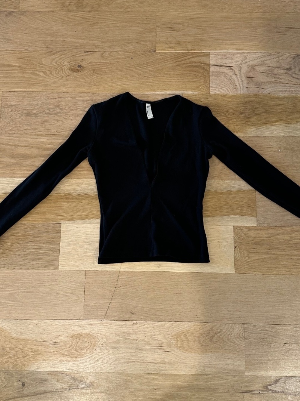 American Apparel Bodycon Long Sleeve V Neck Size S